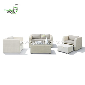 4pcs aluminum outdoor furniture rattan UV-resistant